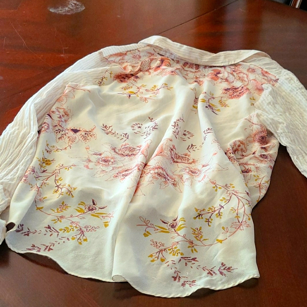 Free People,Soft button up top.